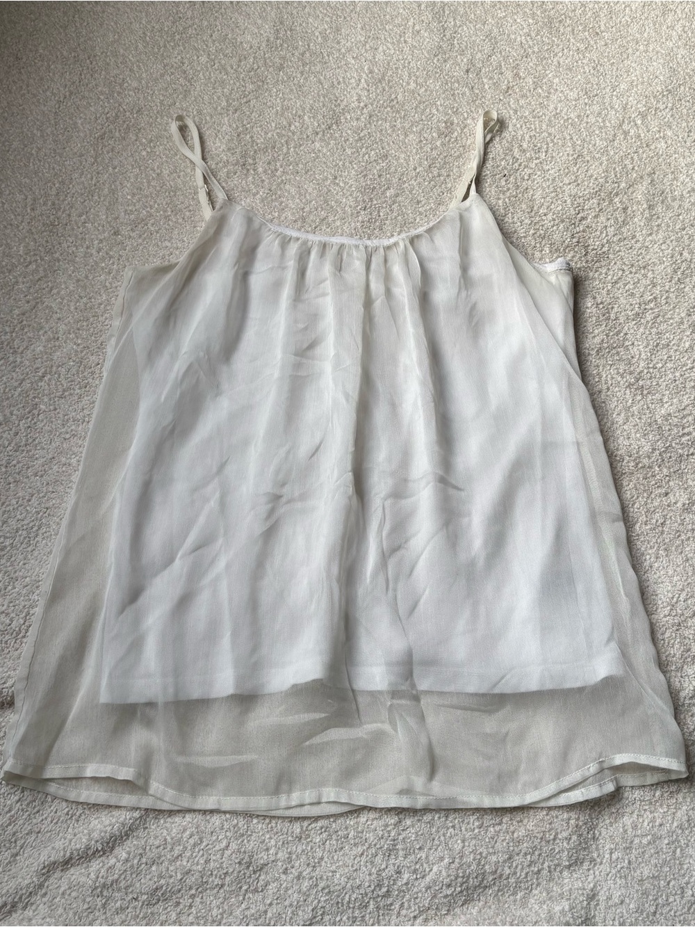 The Limited White Sheer Spaghetti Strap Cami